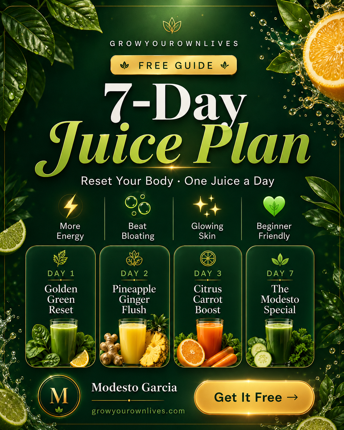 7 Day Juice Plan - Free Starter Guide